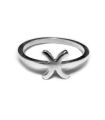 Anillo de plata letra X