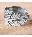 Anillo de plata Pluma anillo de mujer y anillo de hombre