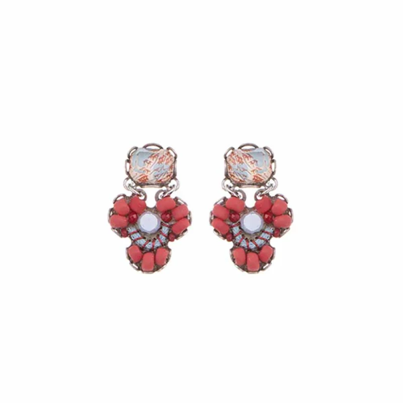 Pendientes Paeonia Rosas Rojas de Ayala Bar